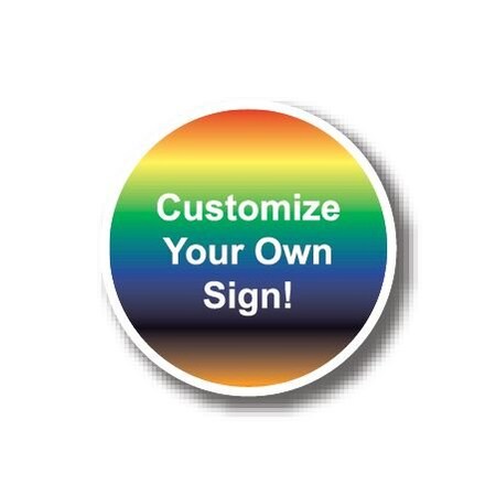 Ergomat 30in CIRCLE SIGNS - Customize Your Own Sign! DSV-SIGN 900 #0479 -UEN
